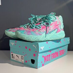 Puma 111 M.E.L.O LaMelo Ball Miami - Aqua and Pink Athletic Shoes